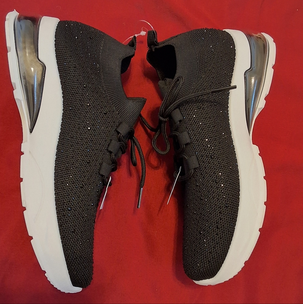 Sport, NWT, 7.5, Woman's Black Embellished Tennis Shoes - Picture 9 of 9